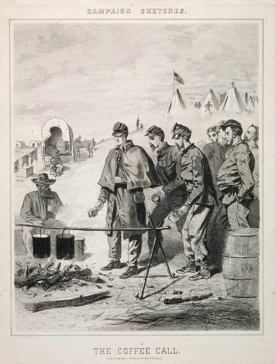 Kampanya Skeçleri: Kahve Çağrısı, 1863. by Winslow Homer