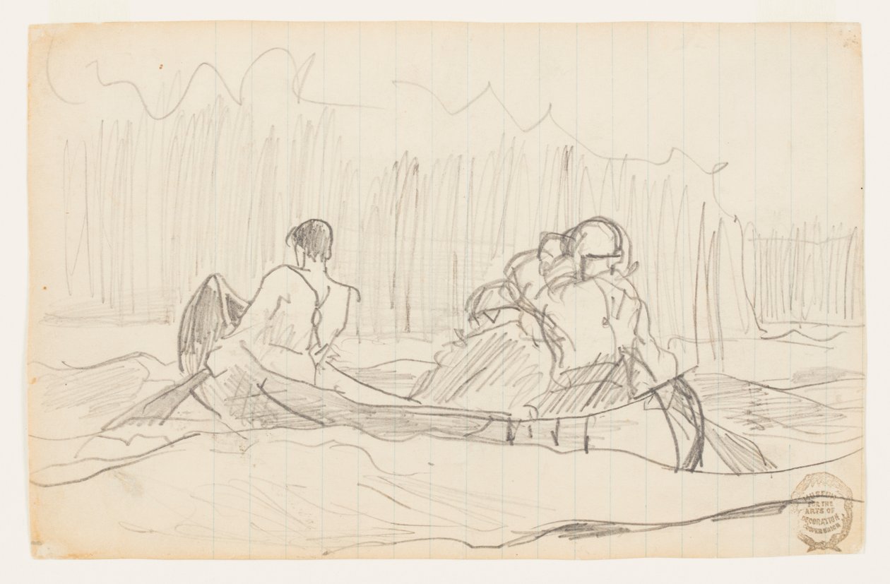Üç Adamlı Kano by Winslow Homer