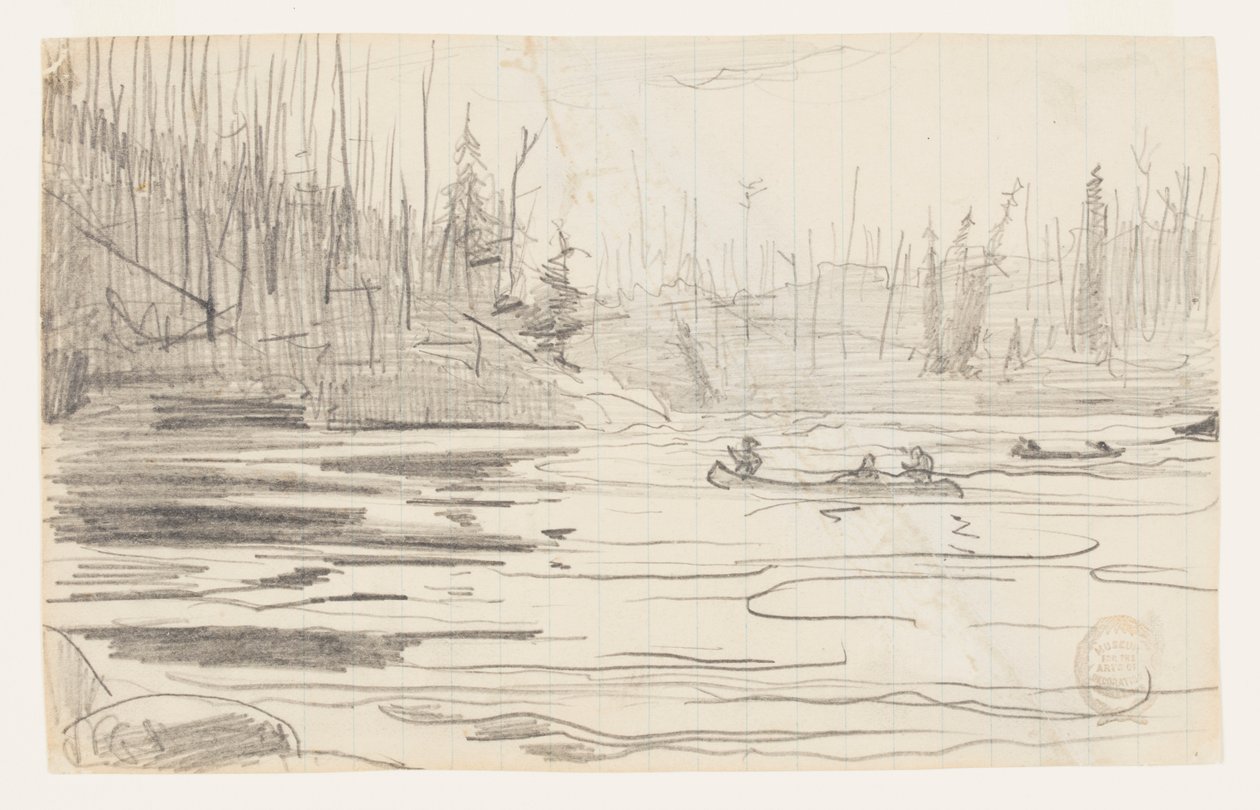 Bir Gölde Kano by Winslow Homer