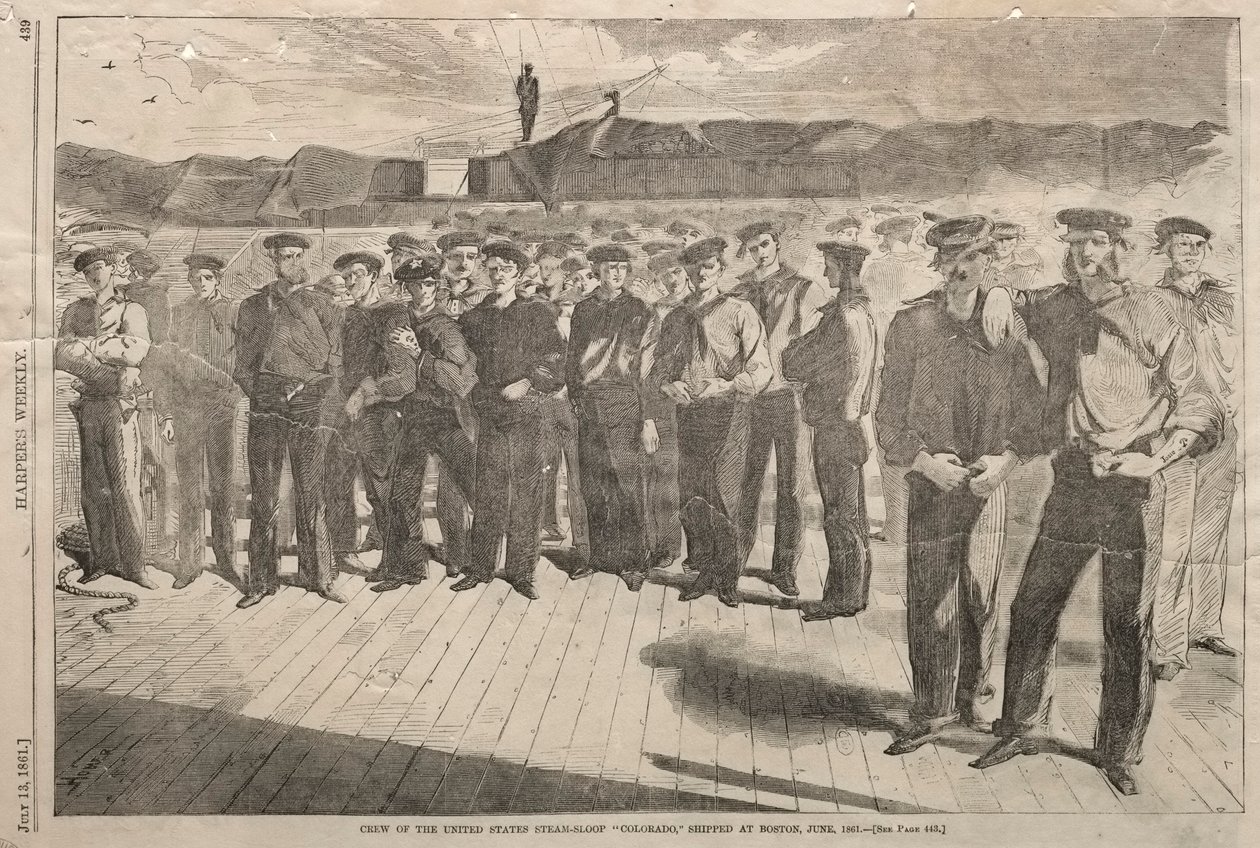 Amerika Birleşik Devletleri Steam-Sloop Colorado Mürettebatı, Haziran 1861, 1861, Boston