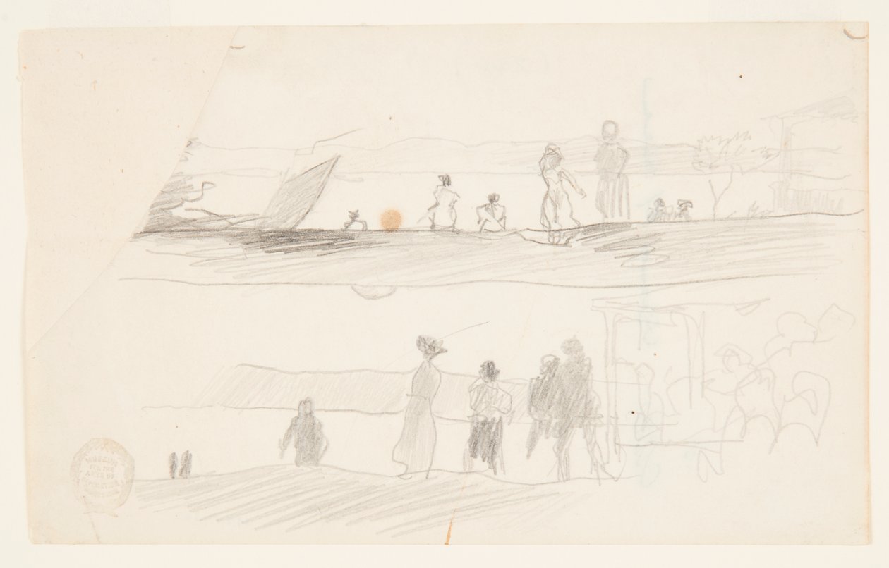 Bir Körfeze Doğru Bakan Figürler by Winslow Homer