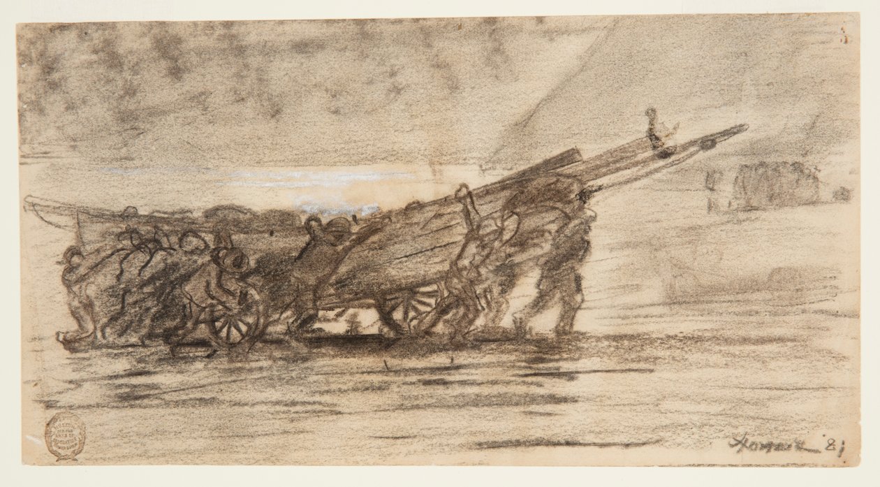 Teknede Sahilde Sahilde Balıkçılar, Cullercoats, İngiltere by Winslow Homer