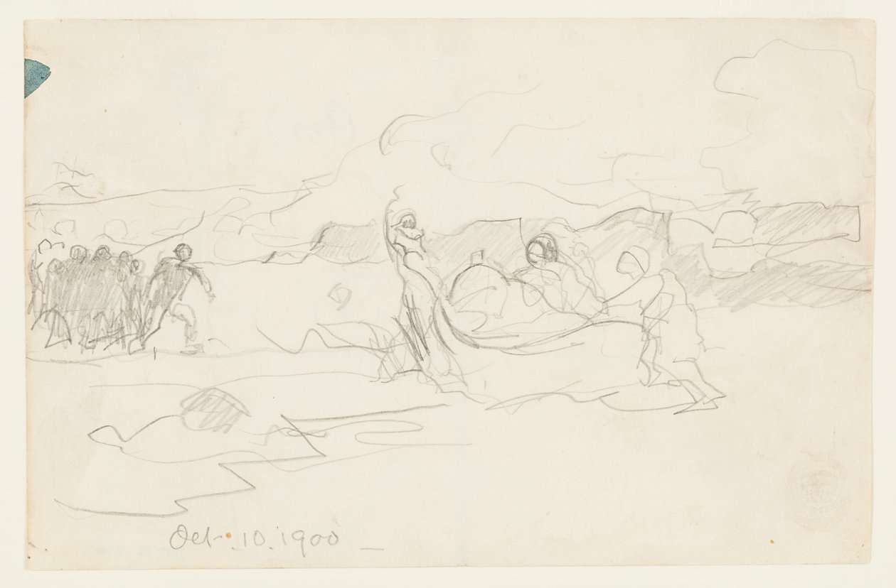 Bir Dory Sahilde Balıkçılar by Winslow Homer