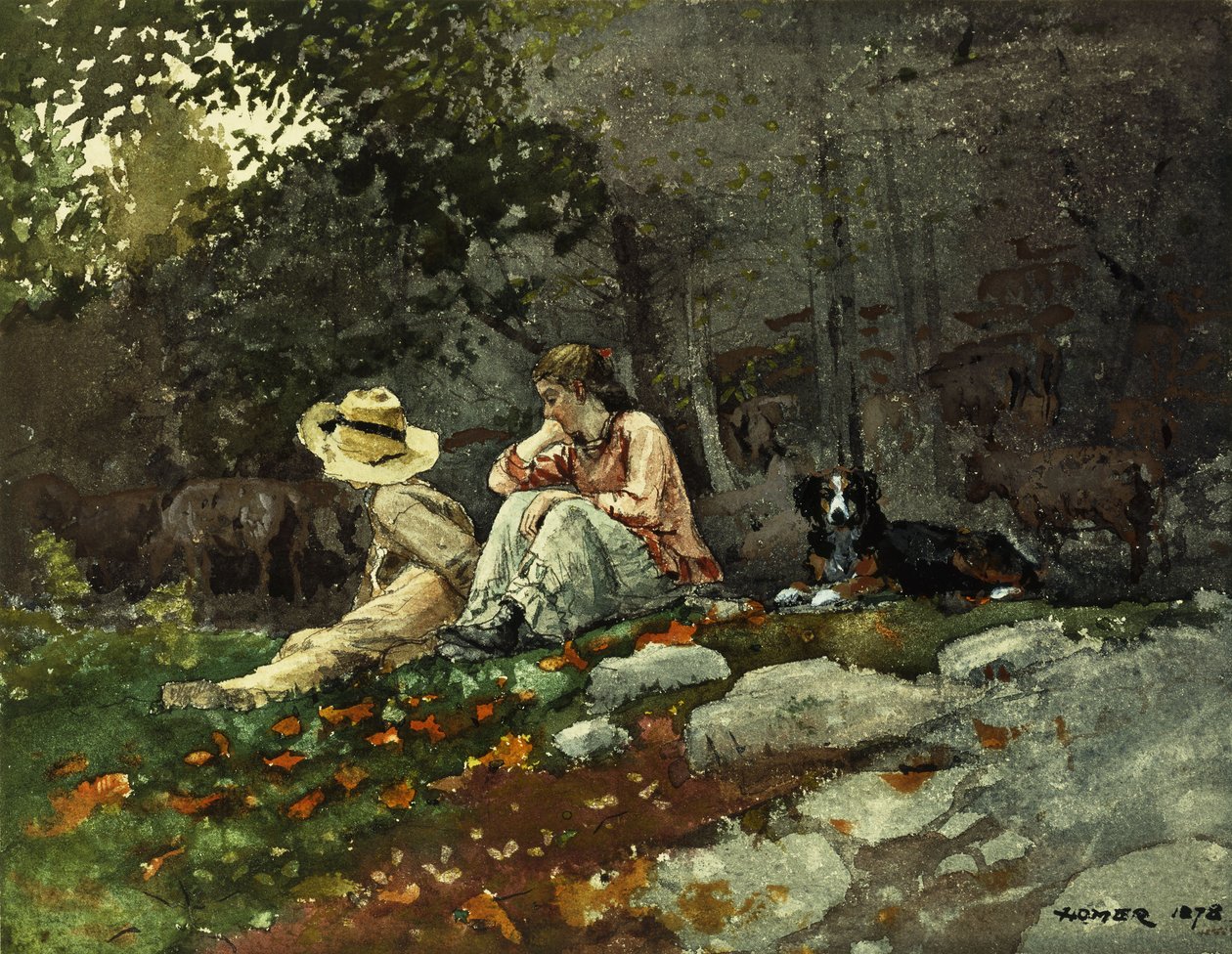 Koyun Sürüsü, Houghton Çiftliği, 1878 by Winslow Homer