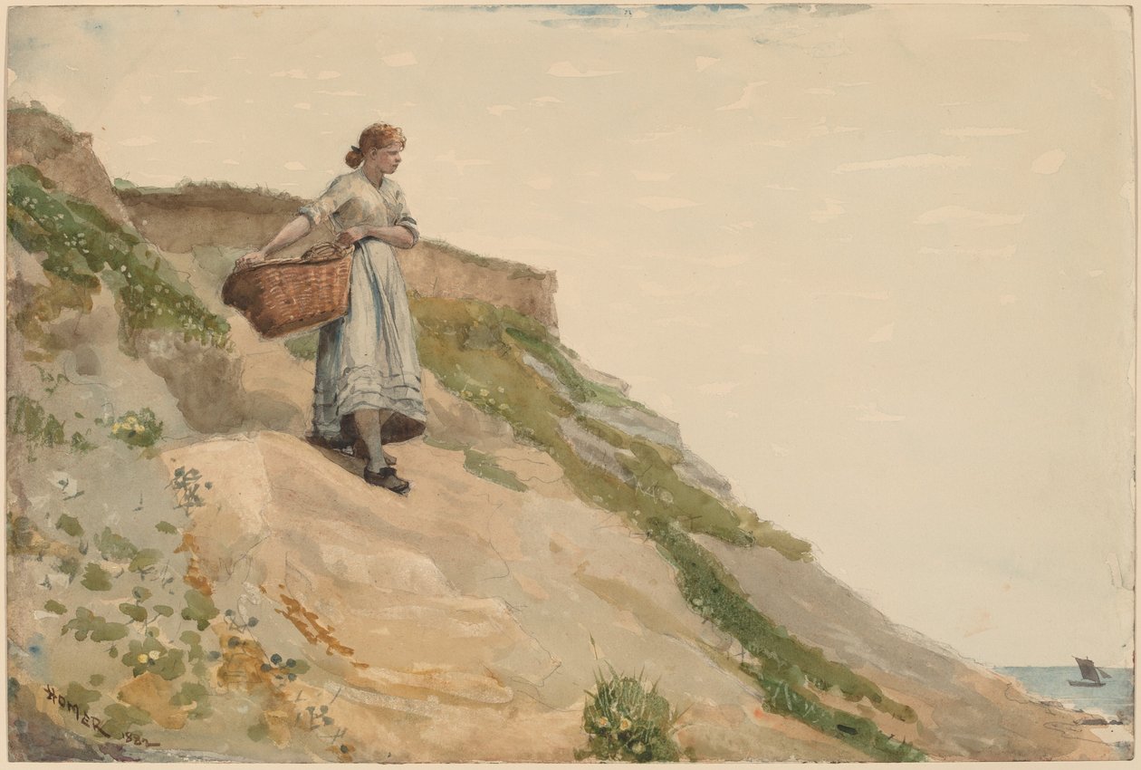 Sepet taşıyan kız by Winslow Homer