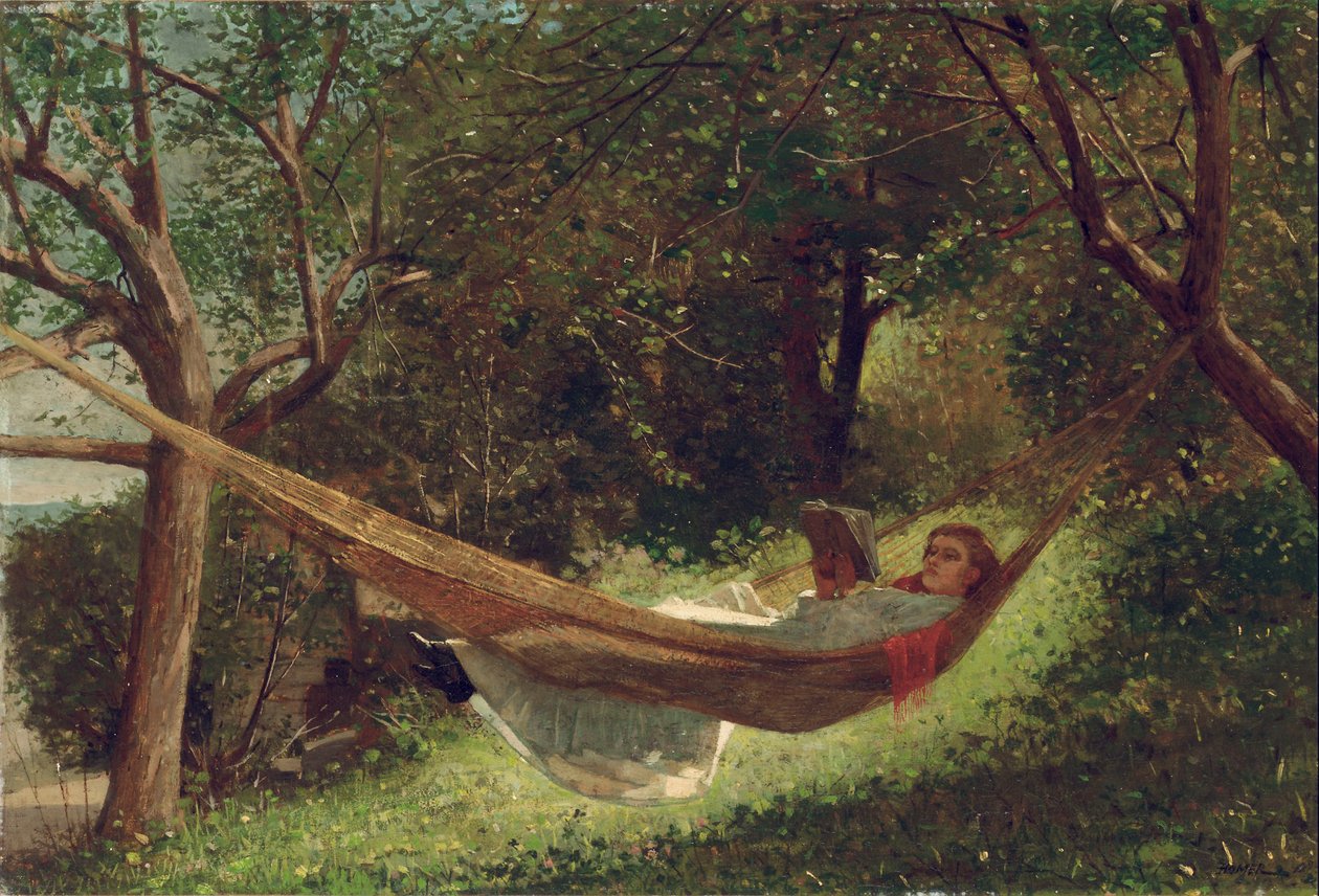 Hamakta Kız, 1873 by Winslow Homer