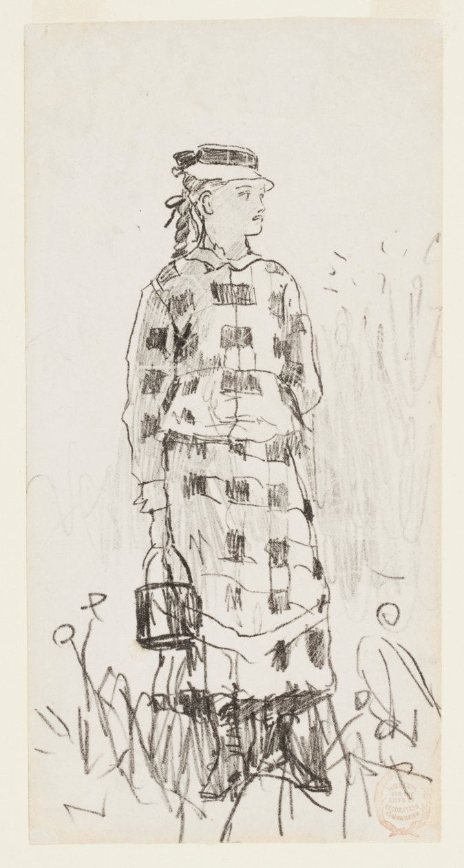 bir kova ile kız by Winslow Homer