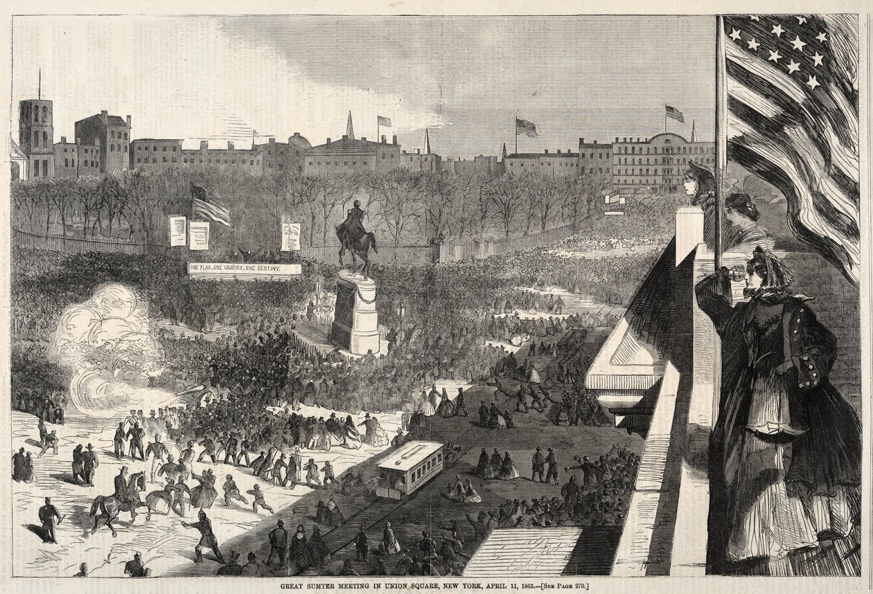 11 Nisan 1863, 1863, Union Square, New York