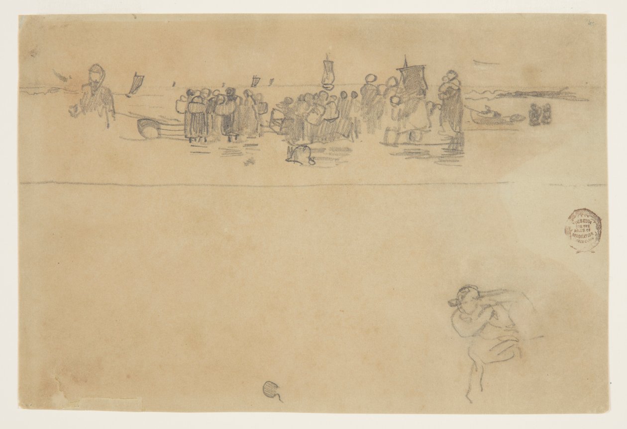 Plajda Kadın Grupları, Cullercoats, İngiltere by Winslow Homer