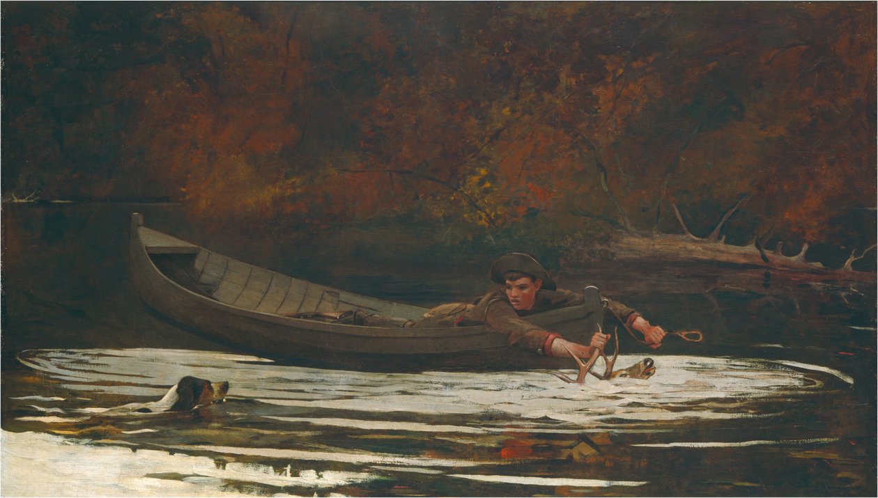 tazı ve avcı by Winslow Homer