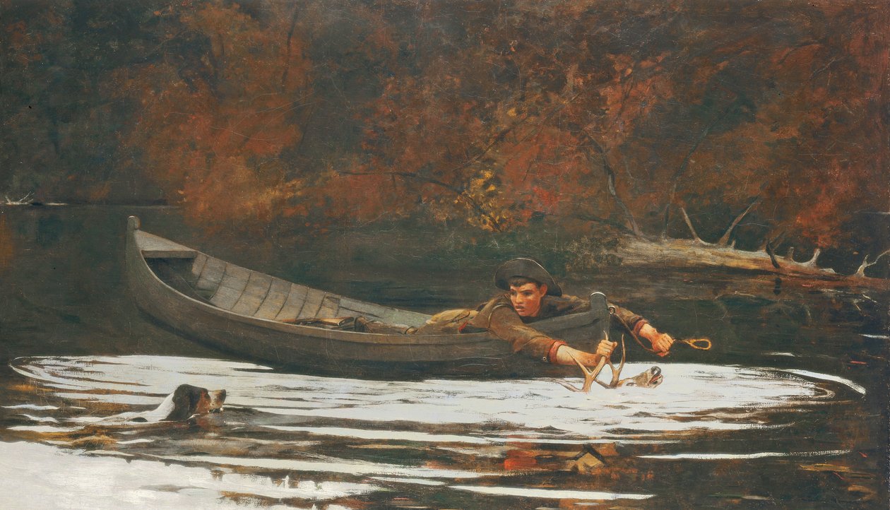 Tazı ve Avcı, 1892 by Winslow Homer