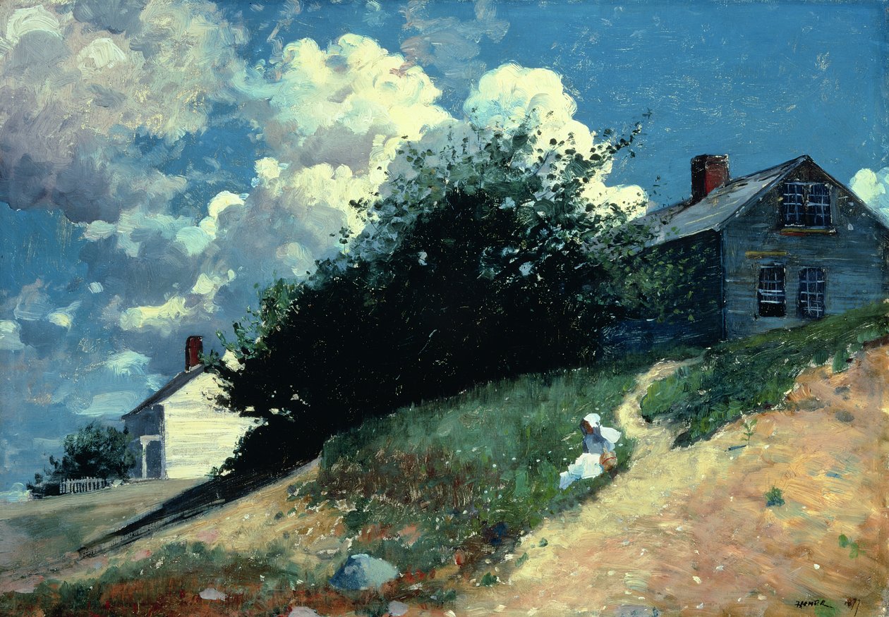 Tepedeki Evler, 1879 by Winslow Homer