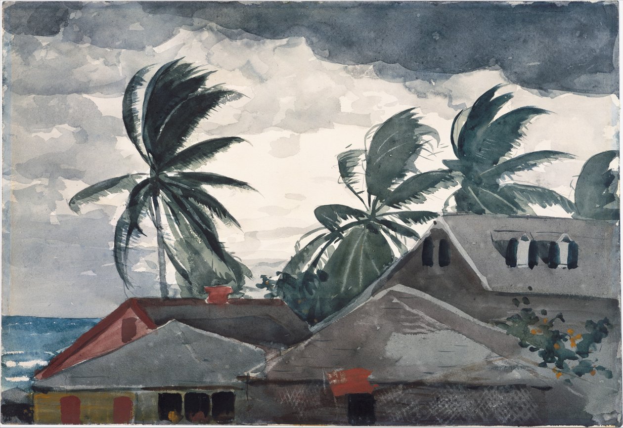 Kasırga, Bahamalar by Winslow Homer