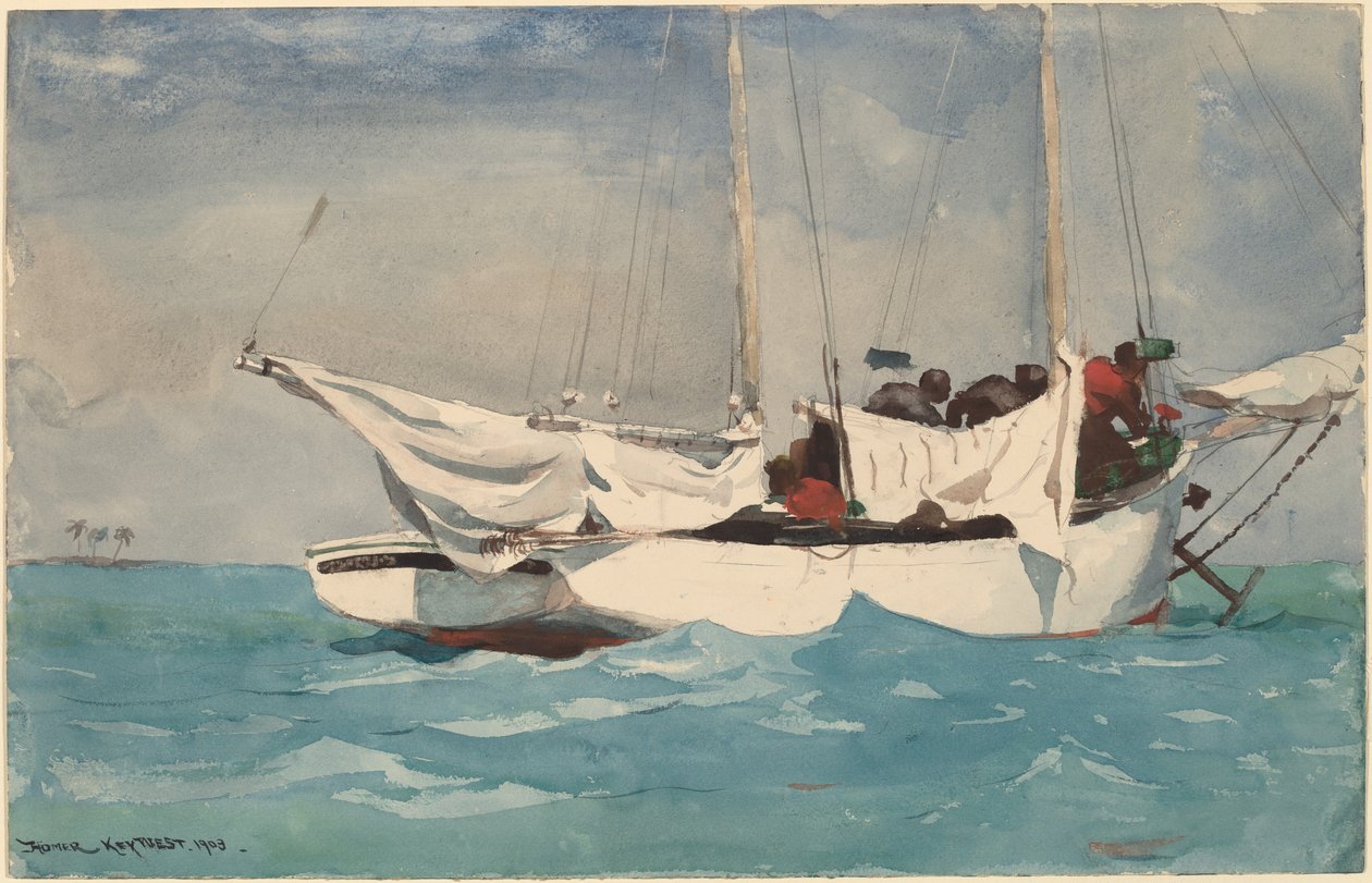 Key West, Çekme Çapa by Winslow Homer