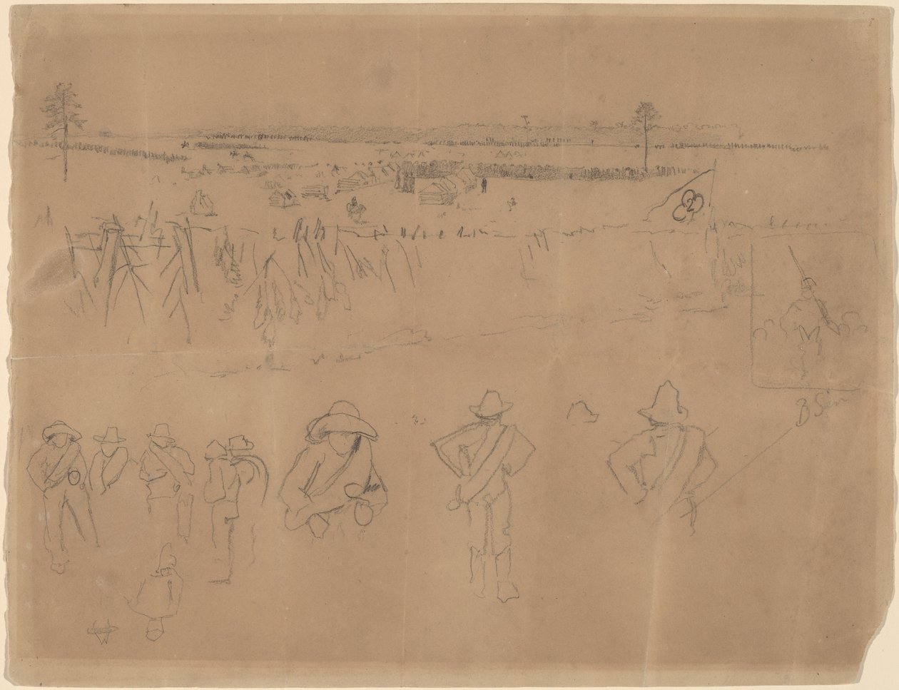 Sıralamalar ve Siperler [recto] by Winslow Homer