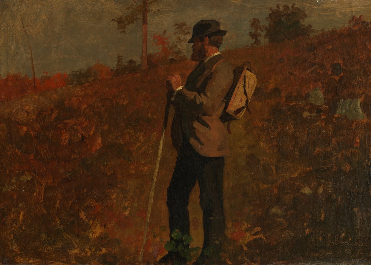 Sırt çantası olan adam by Winslow Homer