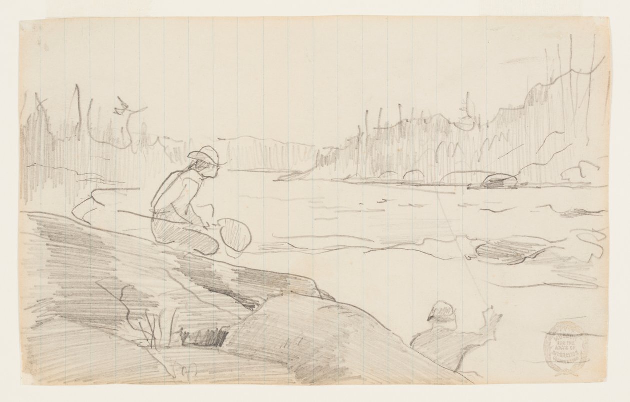 Olta ve Ağla Balık Tutan Erkekler by Winslow Homer