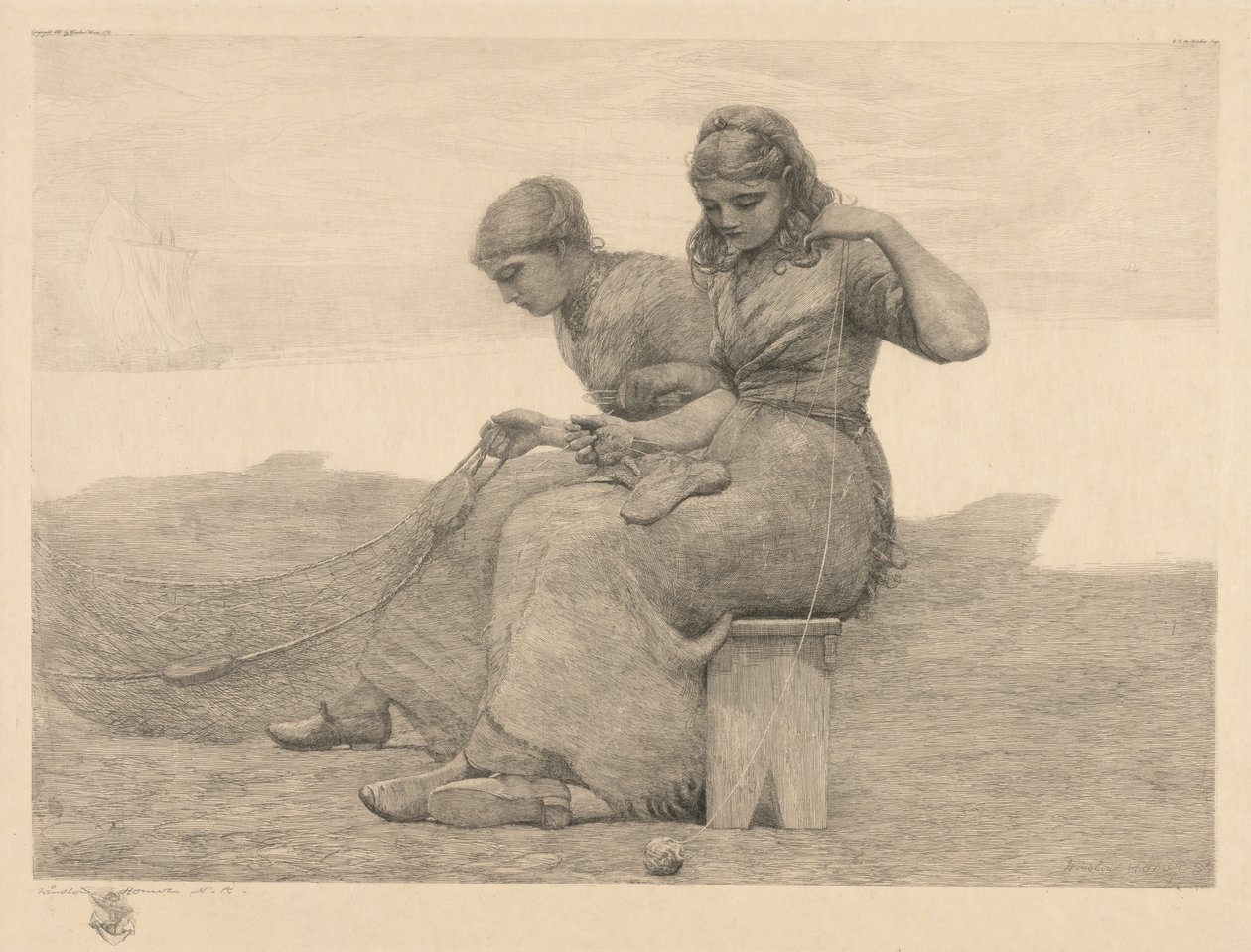 Gözyaşlarını Onarmak, 1888. by Winslow Homer