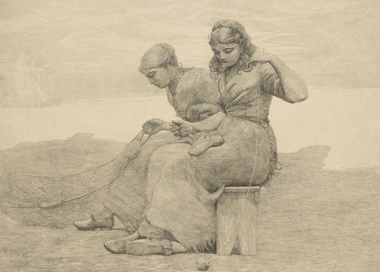 Gözyaşlarını Onarmak, 1888, muhtemelen 1940 dolaylarında basılmıştır. by Winslow Homer