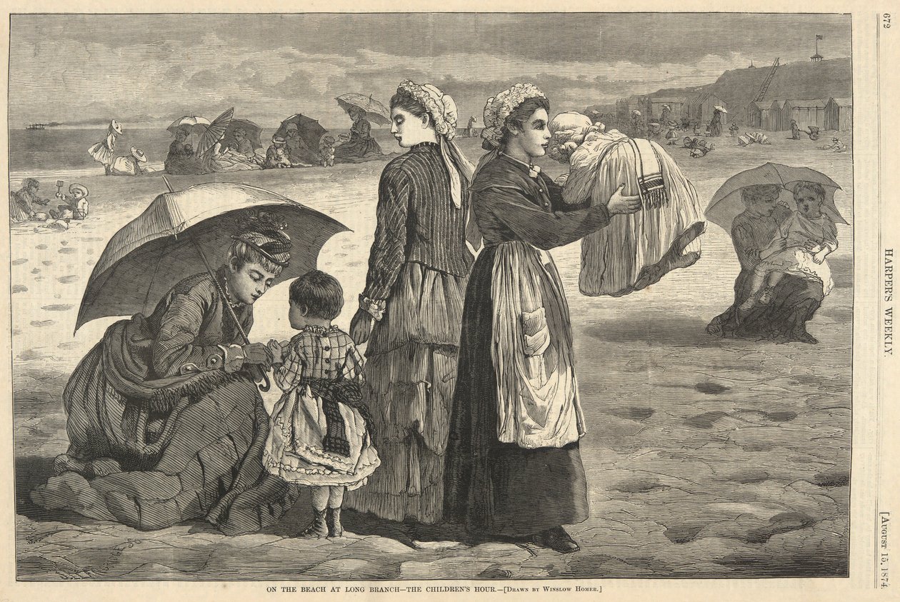 Long Branch Sahilinde by Winslow Homer