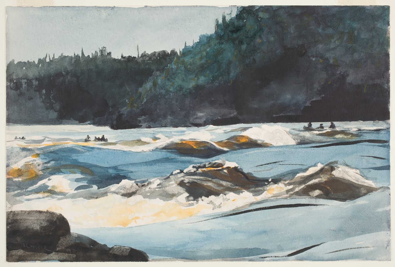 Saguenay Nehri, Aşağı Rapids by Winslow Homer