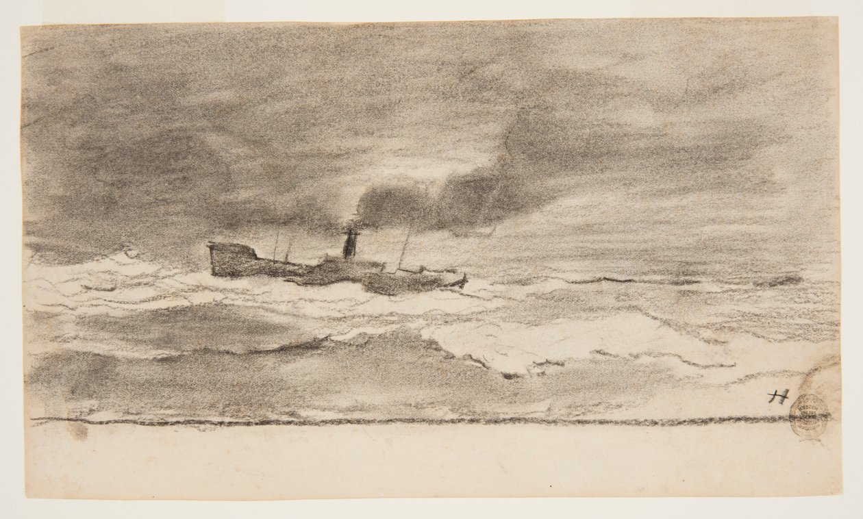 Balıkçı teknesi ile deniz manzarası, Cullercoats, İngiltere by Winslow Homer