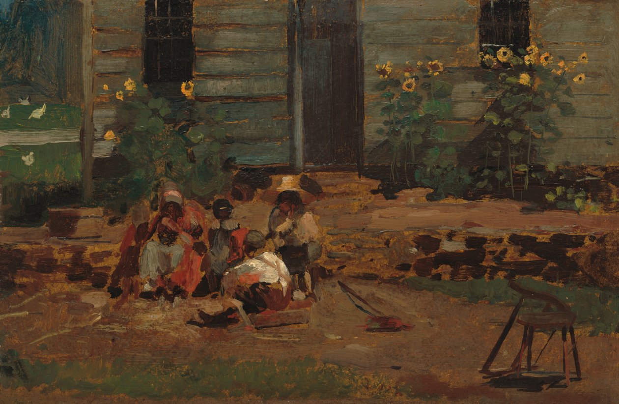 Bir Kulübe Yard taslağını by Winslow Homer