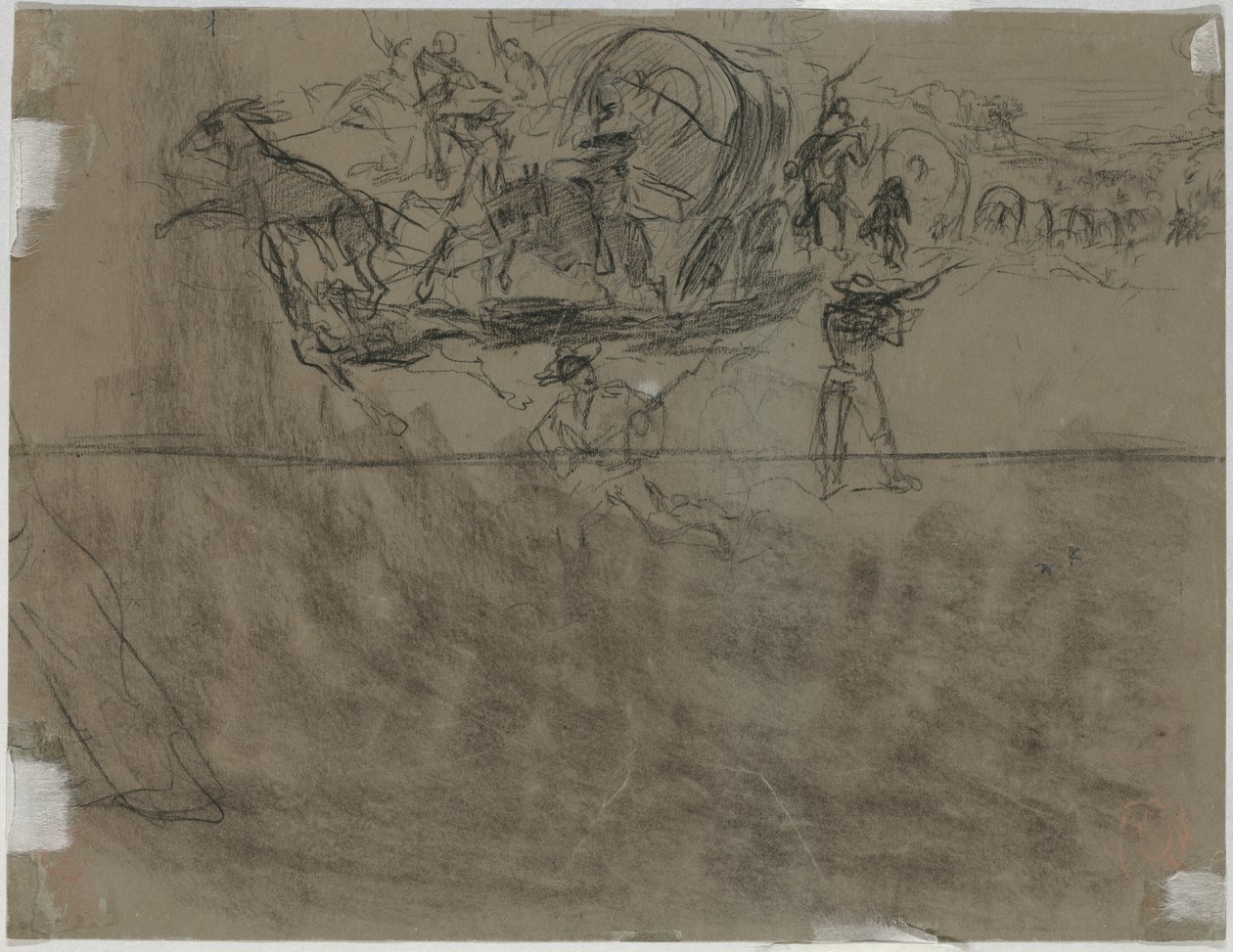 Bir Vagon Trenini İçeren Çatışma [verso], 1864. by Winslow Homer