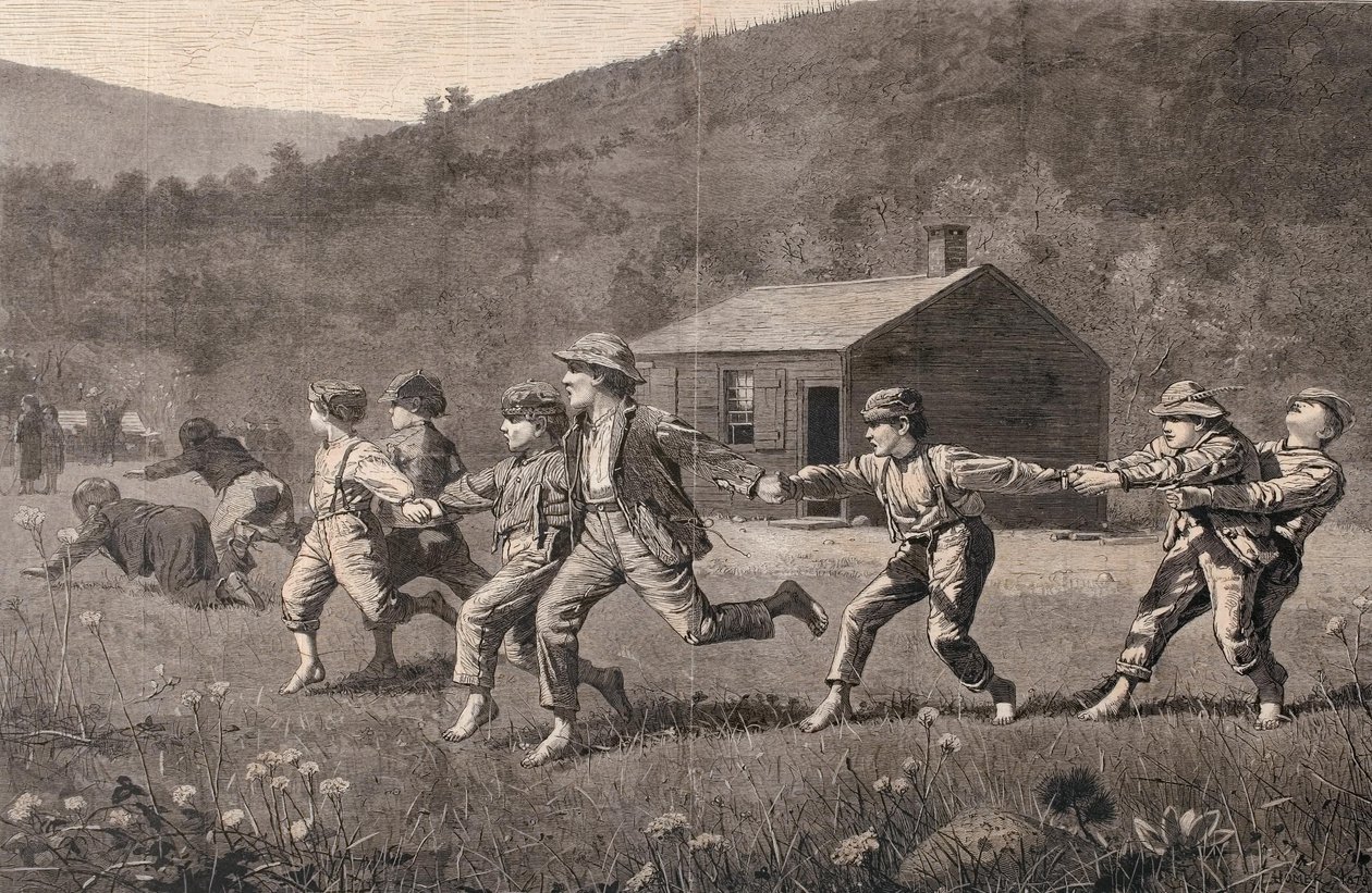 'Snap-the-Whip', 20 Eylül 1873 by Winslow Homer