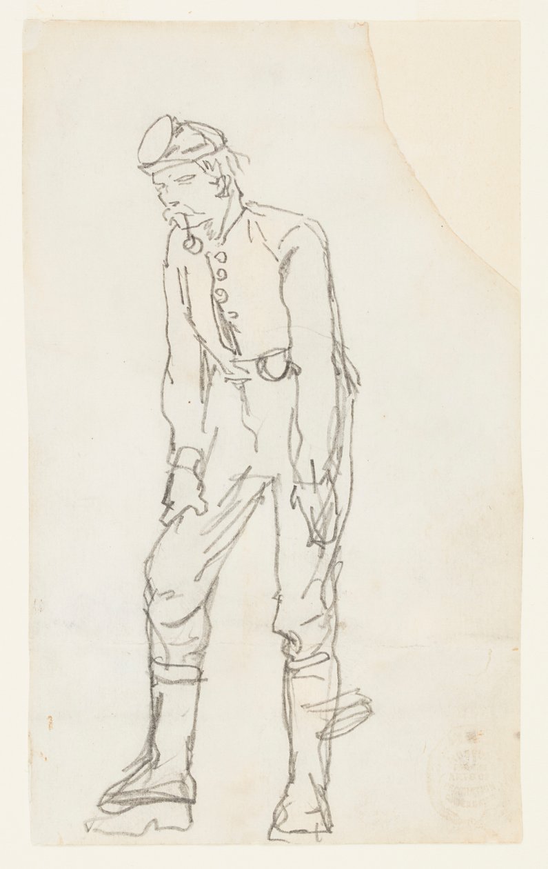 Ağzında Pipolu Asker by Winslow Homer