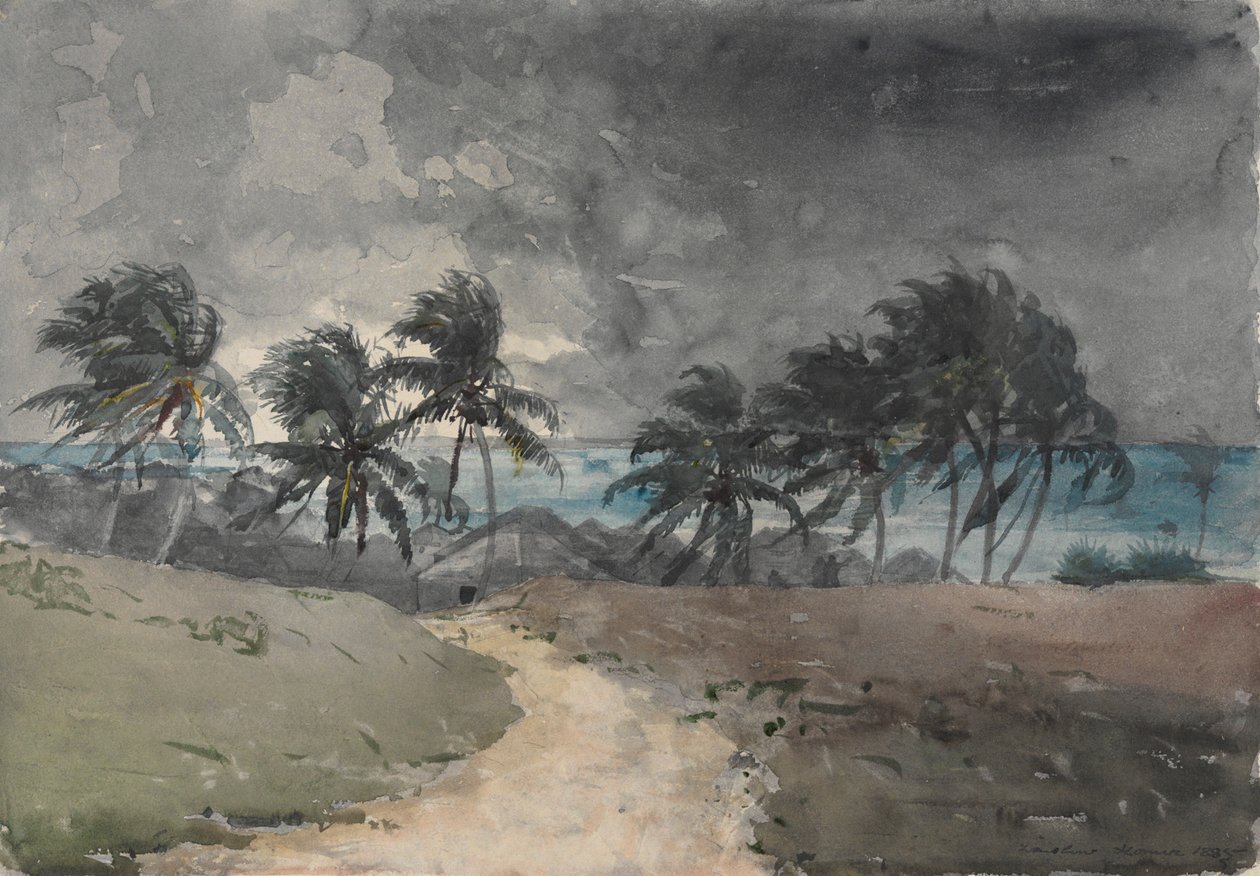 Fırtına, Bahamalar by Winslow Homer