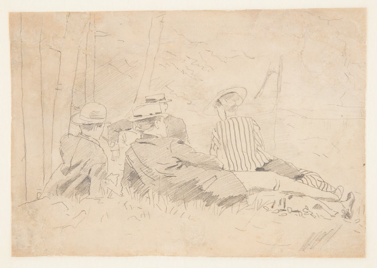 "Balıkçılık Partisi" için Çalışma by Winslow Homer
