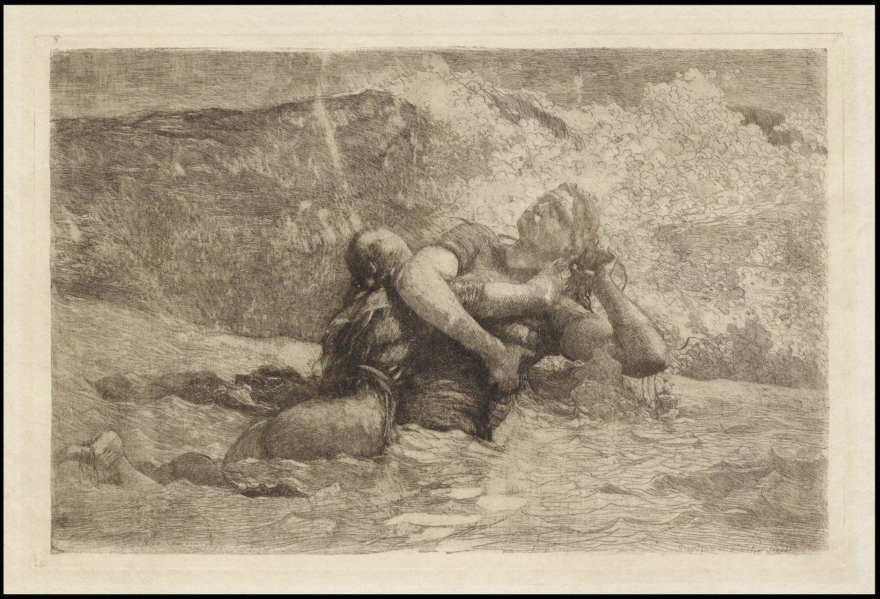 Undertow için Çalışma, c.1886 by Winslow Homer