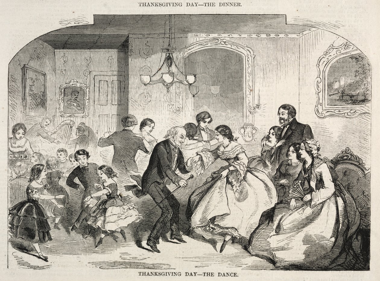Şükran Günü - Dans, 1858. by Winslow Homer