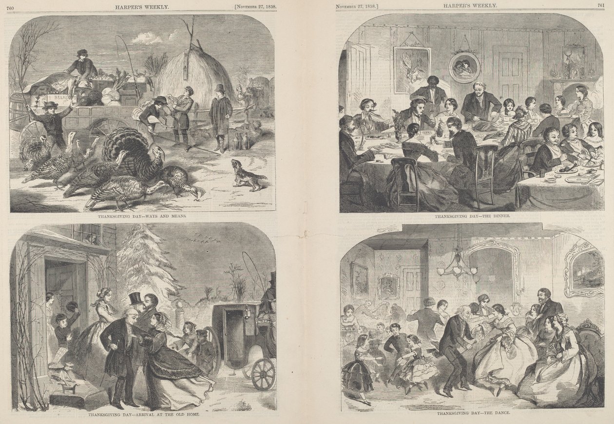 Şükran Günü - Yollar ve Araçlar [sol üst], 1858