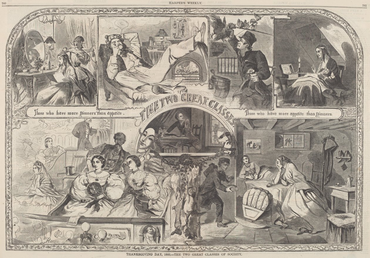 Şükran Günü, 1860 - Toplumun İki Büyük Sınıfı, 1860