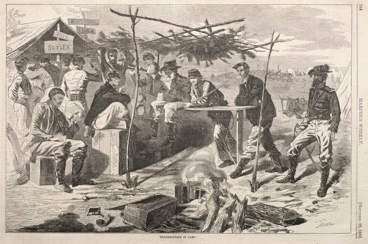 Kampta Şükran Günü, 1862. by Winslow Homer