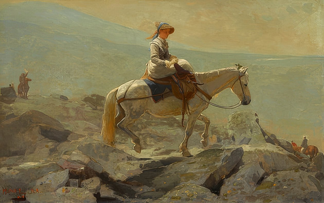 Bridle Yolu, Beyaz Dağlar. 1868 by Winslow Homer