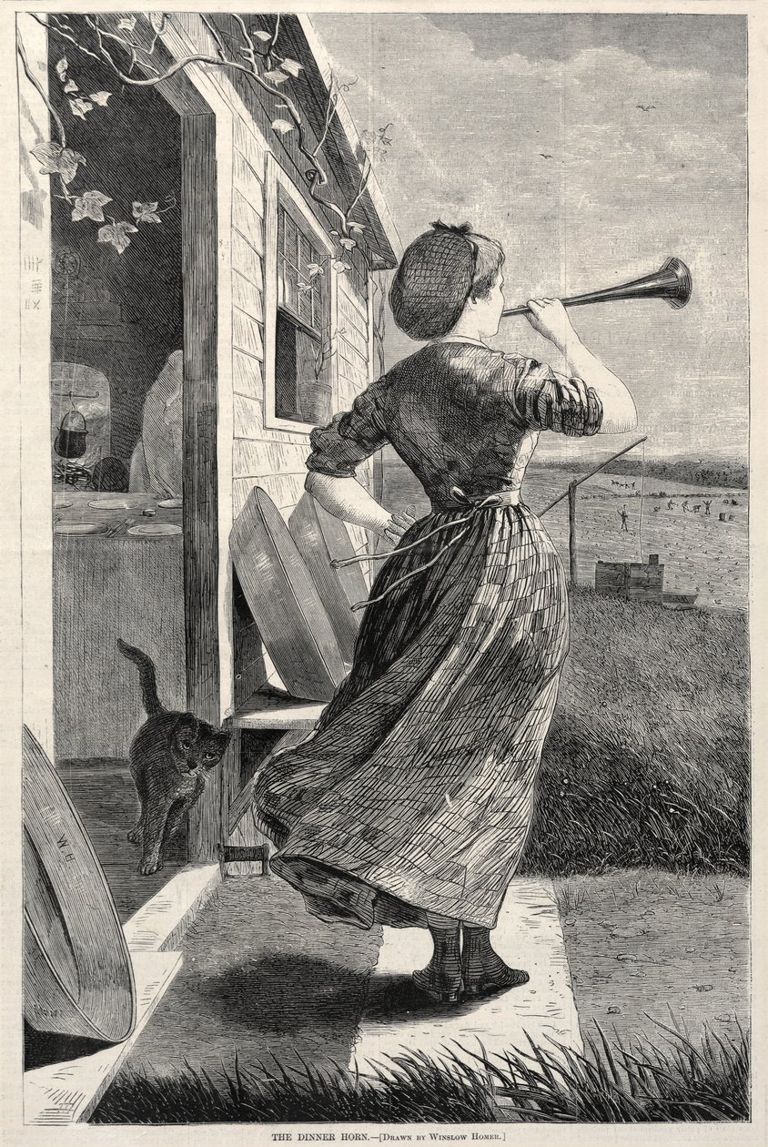 Akşam Yemeği Boynuzu, 1870. by Winslow Homer