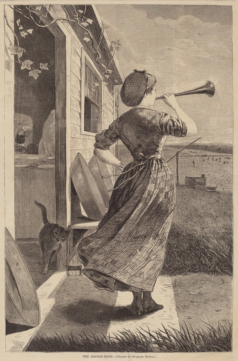 Akşam Yemeği Boynuzu, 1870 yayınlandı. by Winslow Homer