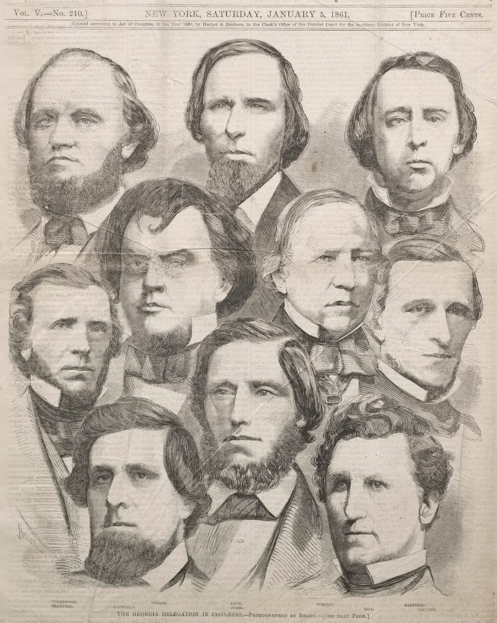 Kongrede Georgia Delegasyonu, 1861. by Winslow Homer