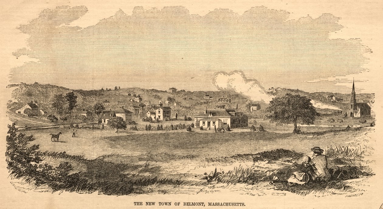 Yeni Belmont Kasabası, Massachusetts, 1859. by Winslow Homer