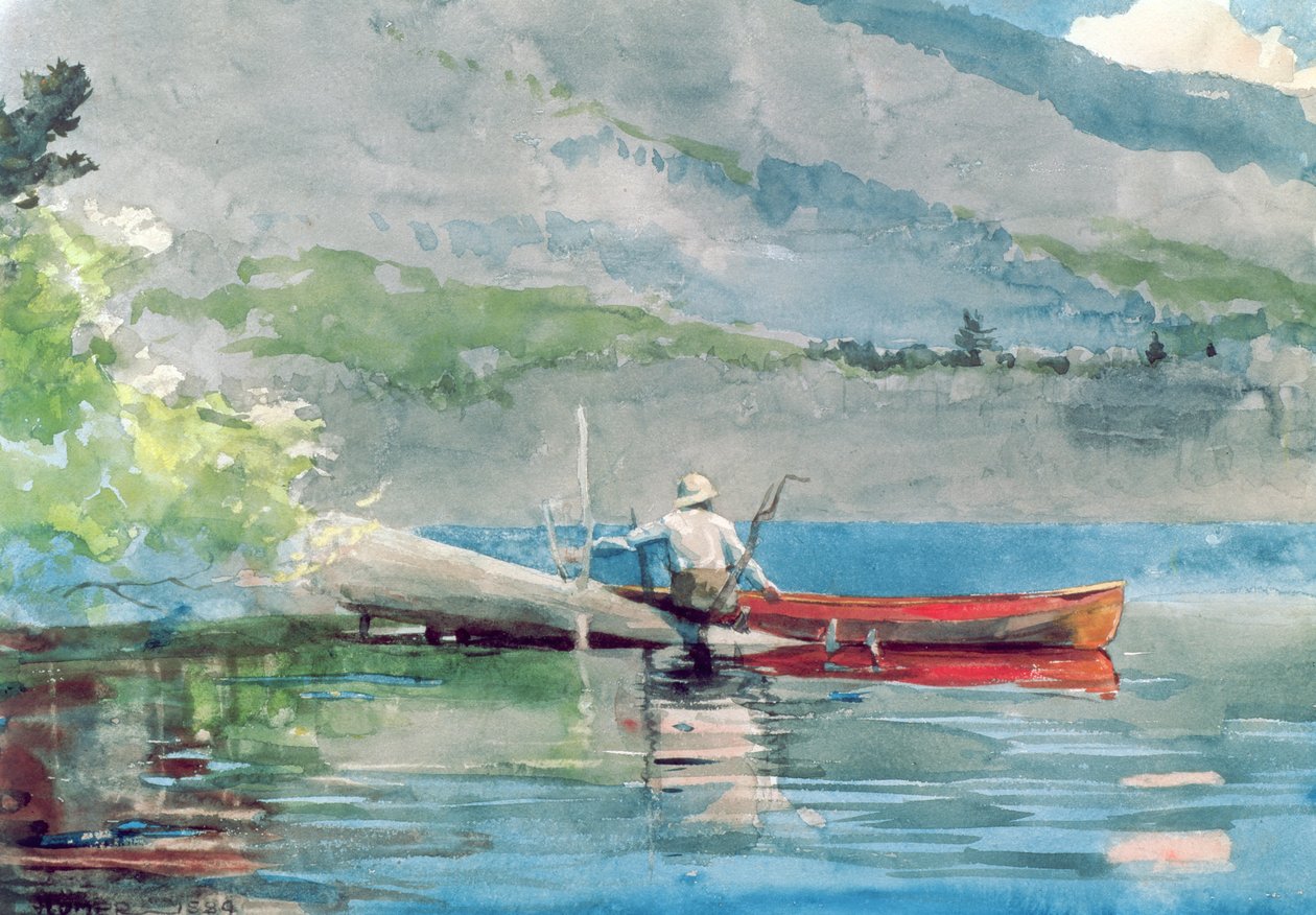 Kırmızı Kano, 1884 by Winslow Homer
