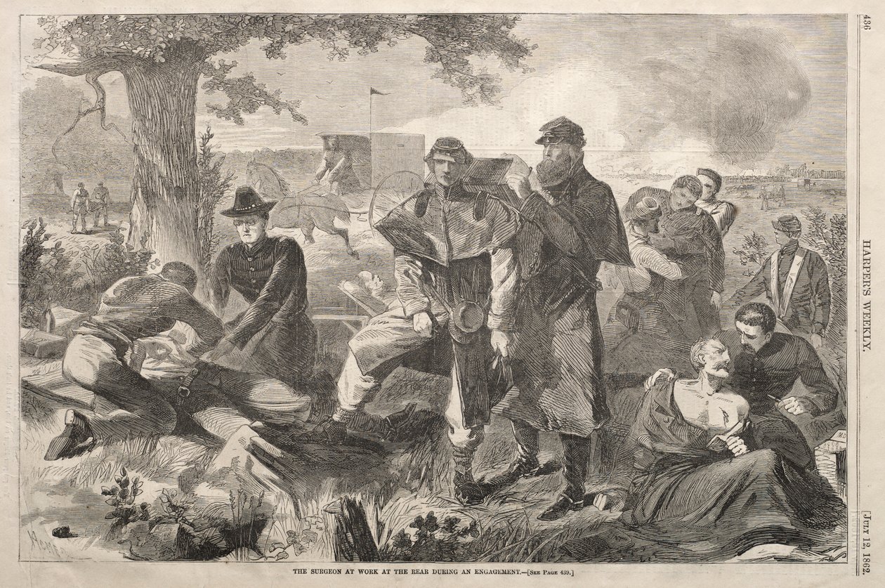 Cerrah Nişan Sırasında Arkada Çalışıyor, 1862. by Winslow Homer