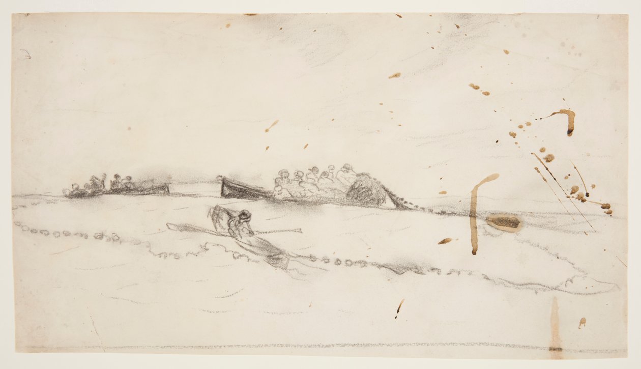 Balıkçıların Ağ Kurduğu Üç Tekne by Winslow Homer