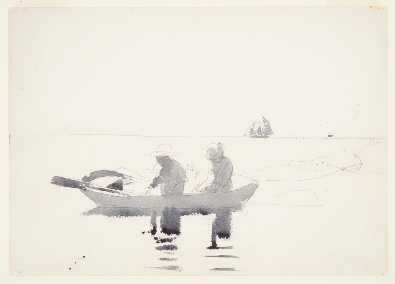 Kayıkta İki Figür by Winslow Homer