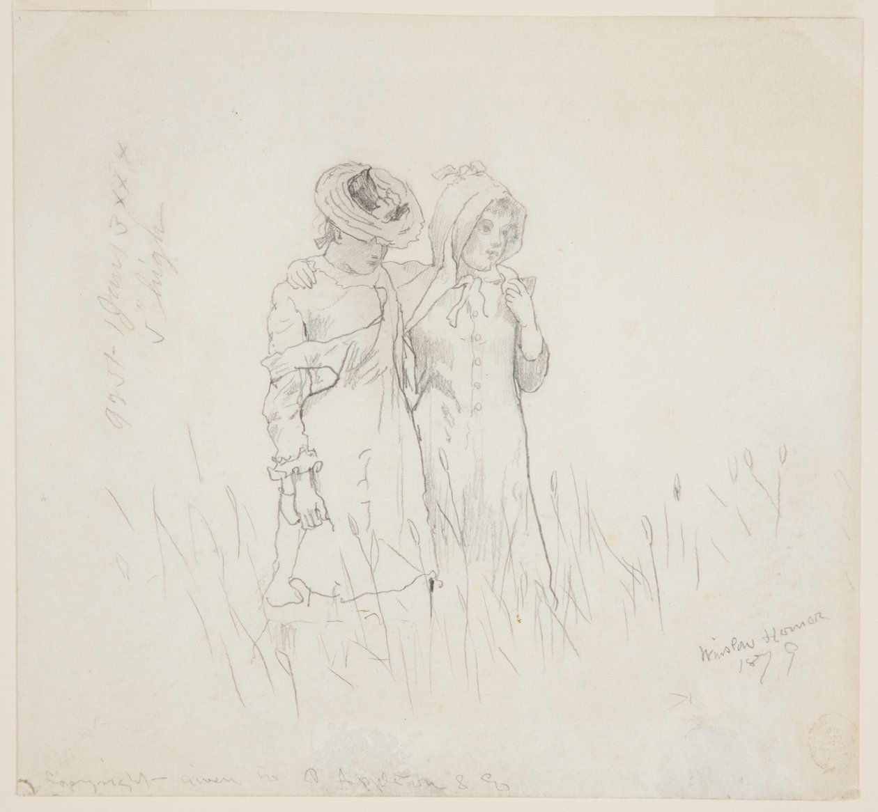 Bir Tarlada İki Kız by Winslow Homer