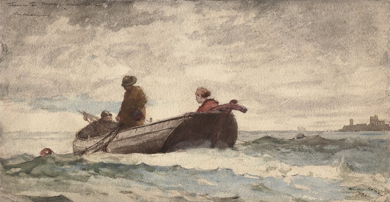 Tynemouth Manastırı, İngiltere, 1881 by Winslow Homer