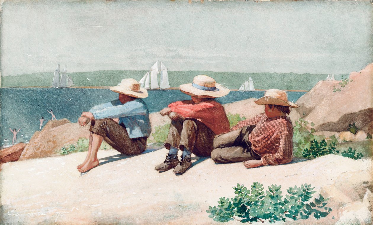 Gemileri İzlemek, Gloucester, 1875 by Winslow Homer