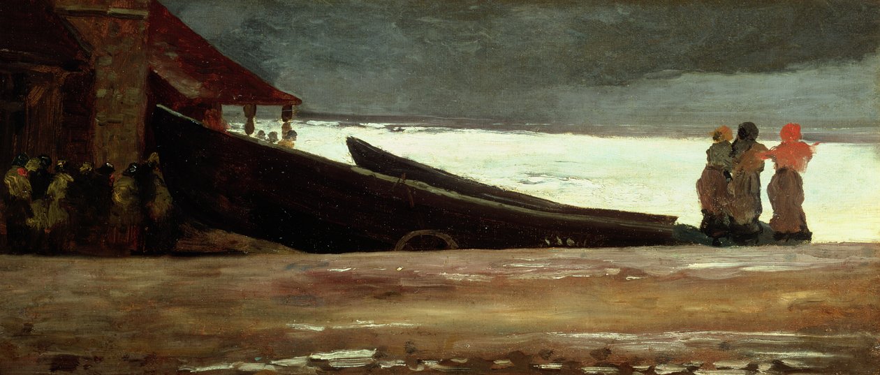İngiliz Sahilinde Fırtınayı İzlemek by Winslow Homer